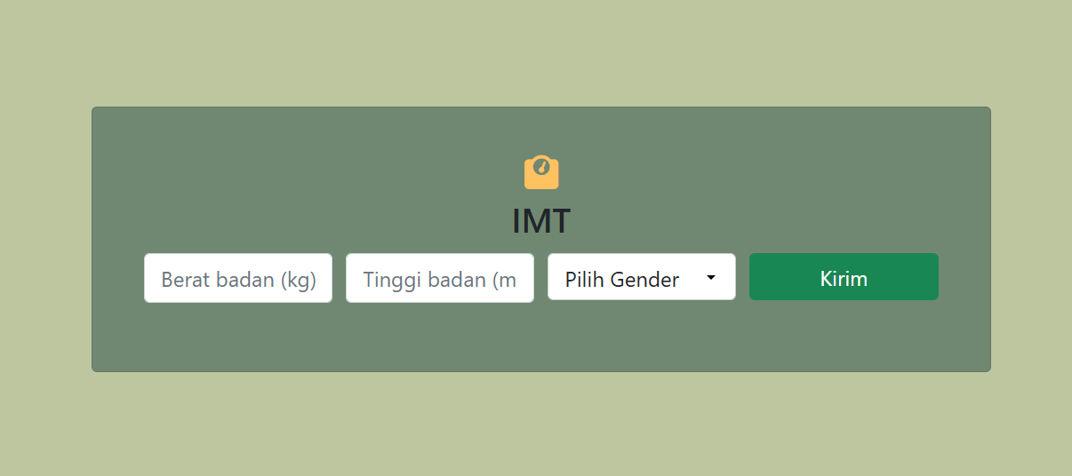 IMT - Menghitung berat badan